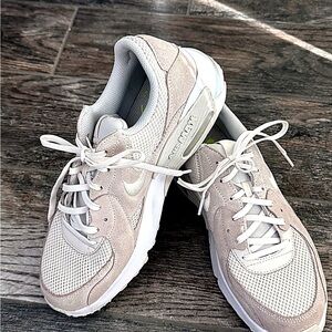 Nike Women's Beige and White Sneakers